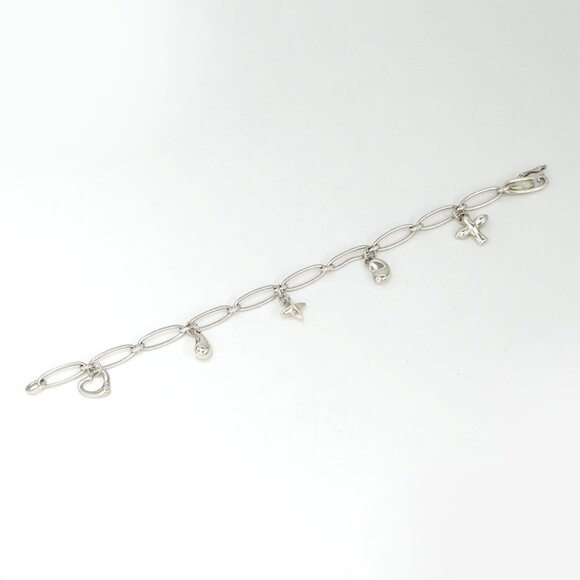 Tiffany & Co. Dove Teardrop Bean Heart Bracelet 6.7" Silver 925 Auth w/Bag - Picture 13 of 16